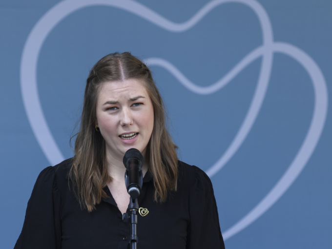 “Not all hate speech leads to terror, but all terror begins with hate speech. Once hatred has killed, it is too late to speak out against it,” said Workers’ Youth League leader Astrid Hoem. Photo: Geir Olsen / NTB
